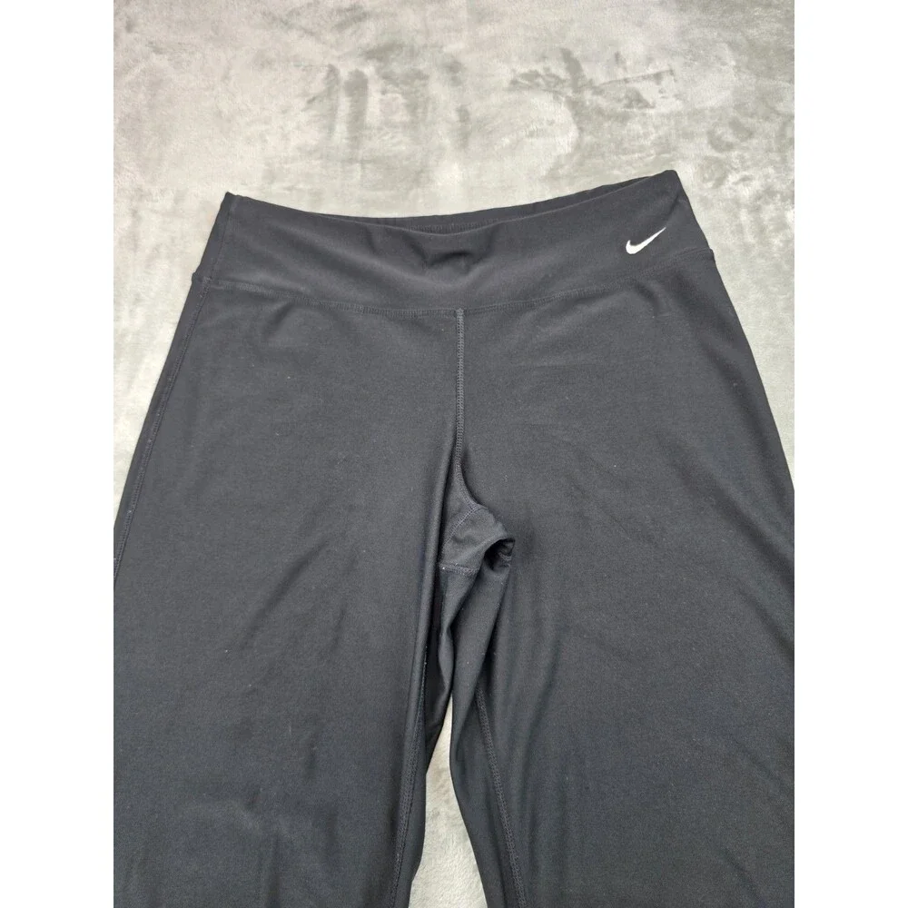 Nike Fit Dry Women Black Wide Leg Yoga Pants Athletic Training Sweats Size Small